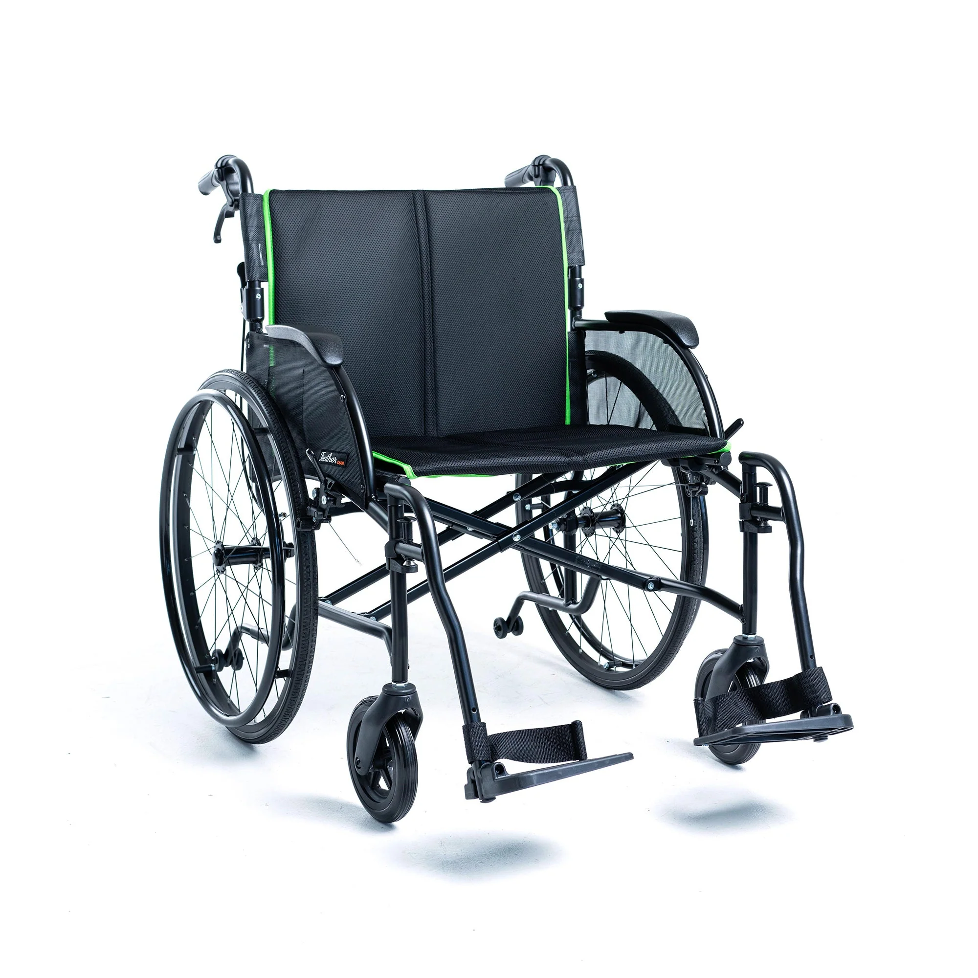 Feather Chair HD, Lightweight Heavy-Duty Wheelchair, 350 or 450 lb Capacity
