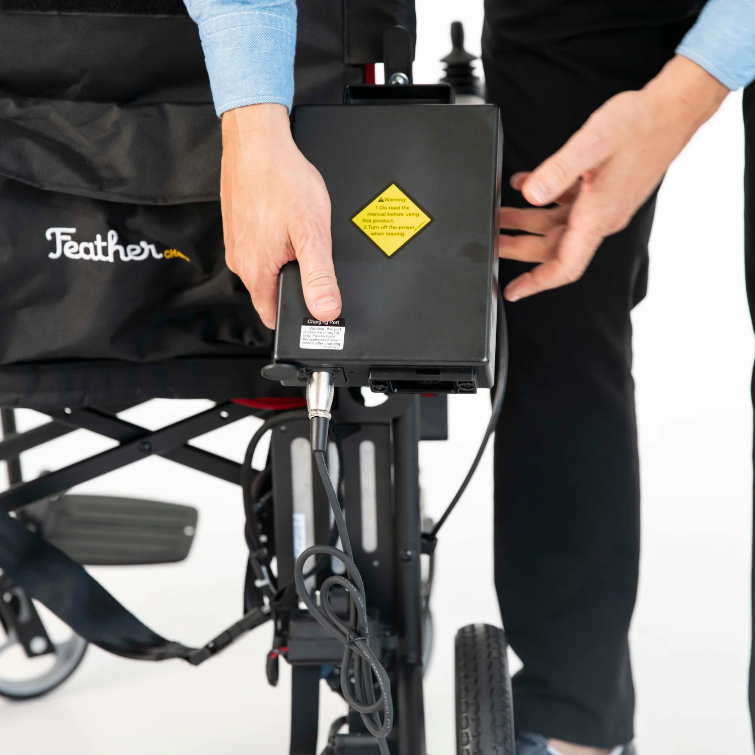 Feather Power Wheelchair, 33 lbs Folding Lightweight Electric Chair - Image 6