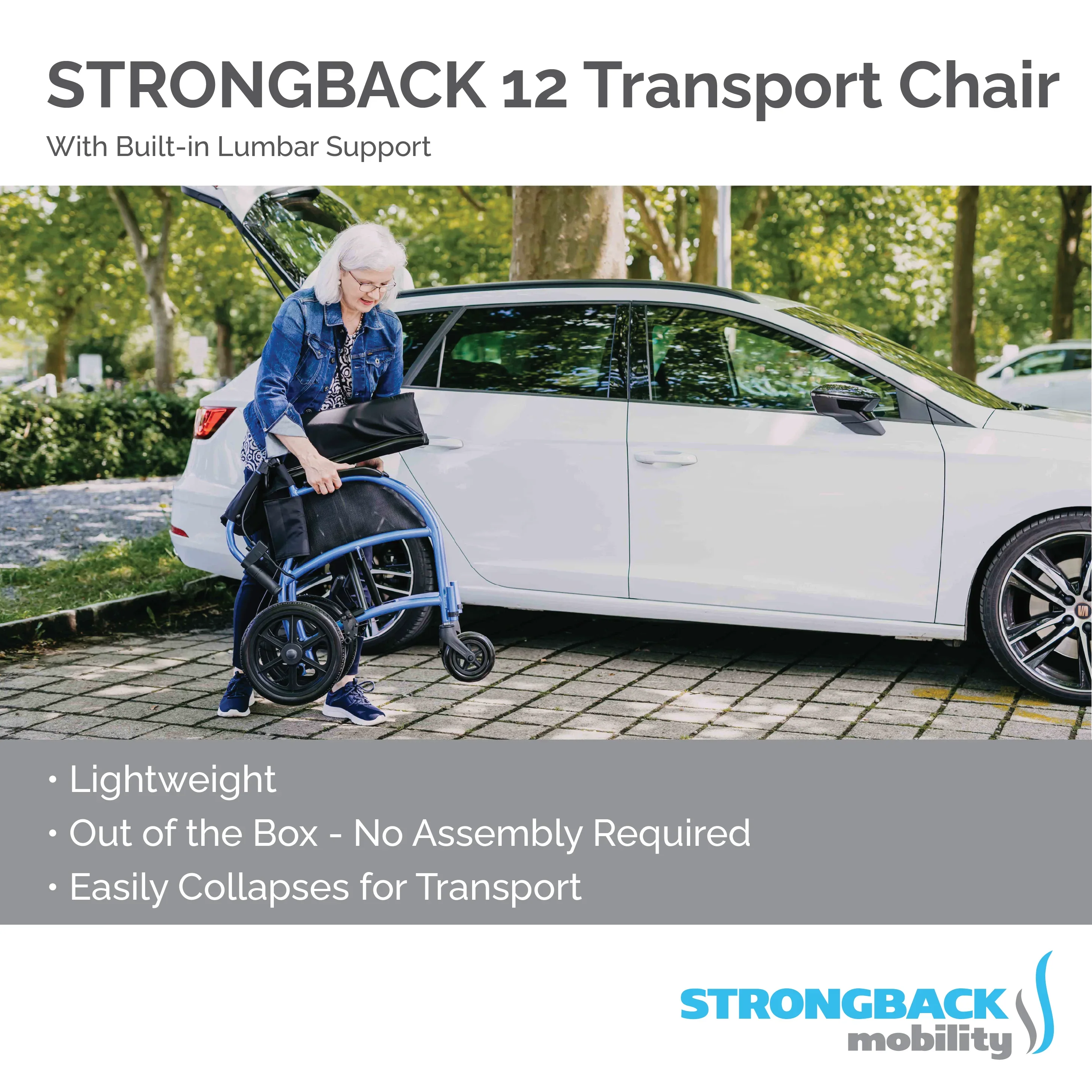 STRONGBACK Excursion : 12 Transport Wheelchair - Image 4