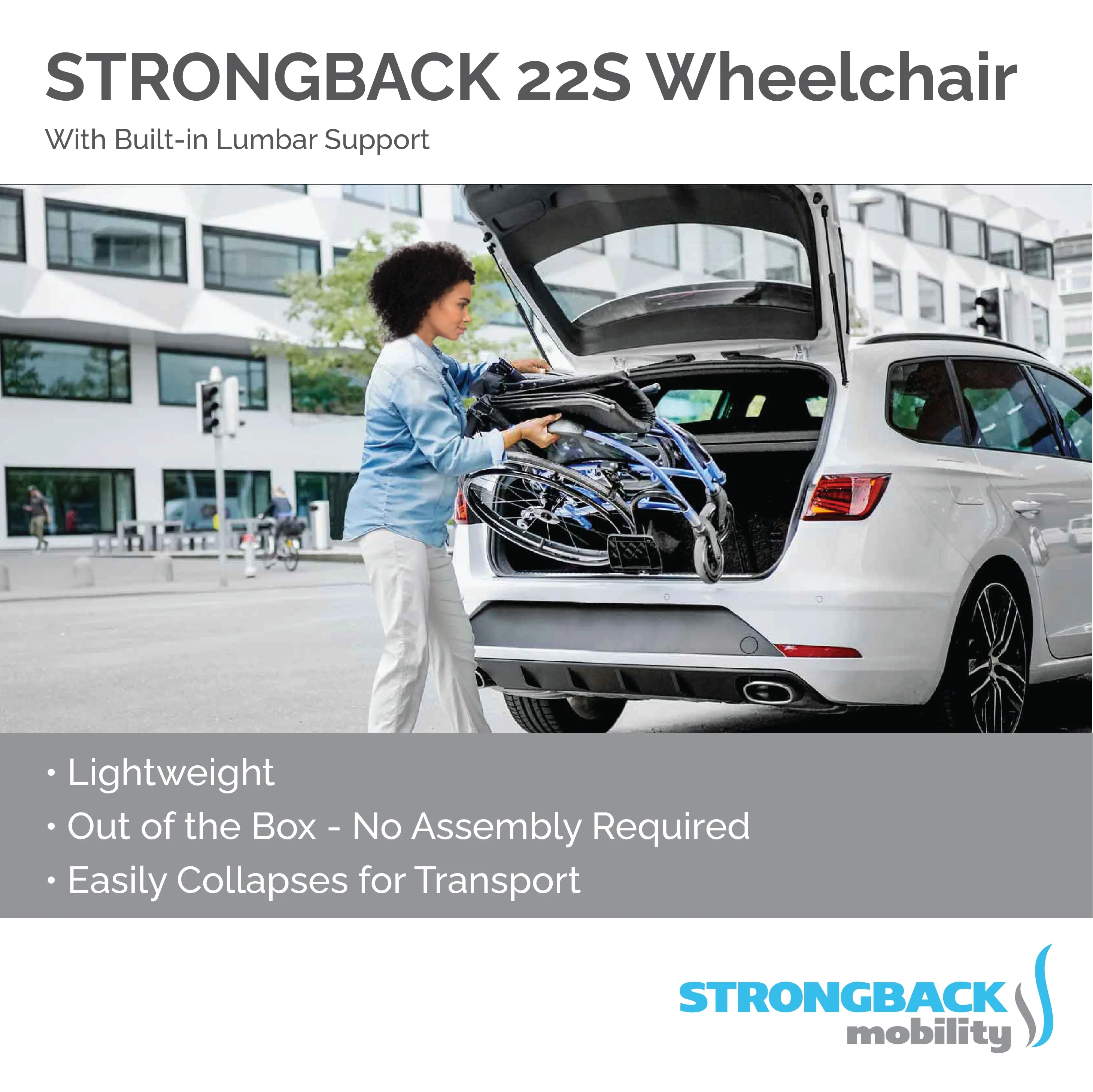STRONGBACK Comfort Small 22S Wheelchair (22S) - Image 5