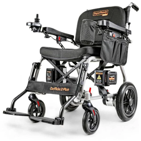 SuperHandy GoRide 2 Plus Folding Power Wheelchair, 300 lb Capacity