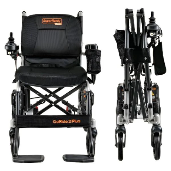 SuperHandy GoRide 2 Plus Folding Power Wheelchair, 300 lb Capacity - Image 2